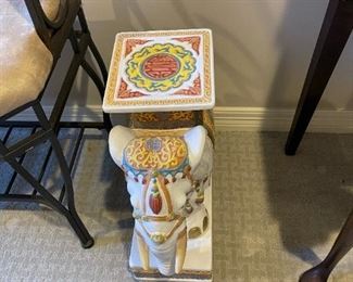 Ceramic Elephant Garden Stools