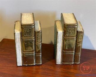 Vintage Brass Bookends
