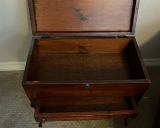 Large Wood Trunk on Cast Iron Base