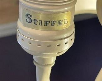 Mid-Century Modernist STIFFEL Brass Candlestick Table Lamp In The Manner of TOMMI PARZINGER