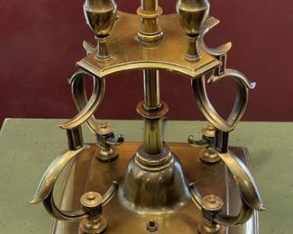 Mid-Century Modernist STIFFEL Brass Candlestick Table Lamp In The Manner of TOMMI PARZINGER