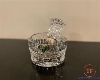 WATERFORD Crystal Shaving Mug and Brush