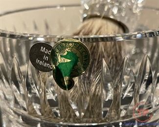 WATERFORD Crystal Shaving Mug and Brush