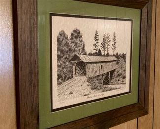 Signed and Numbered Tom Howard “Skeens Mill Bridge”