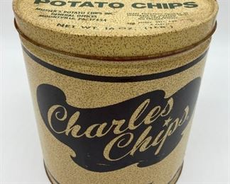 Vintage Charles Chips Tin