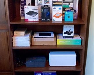 4-Tier Bookcase w/ Various Office Items