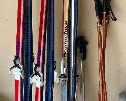 Vintage  Skis and Poles