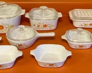 Vintage Wildflower Corning Ware
