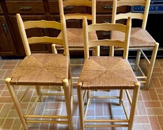 Rush Bottom Bar Chairs