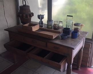 Antique Hoosier Table. 