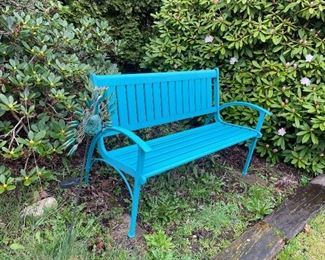 Blue Garden Bench