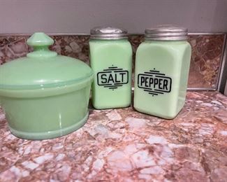Jade Kitchenware, Salt & Pepper Shakers, Vintage Kitchen