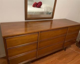 Mid-Century Dresser, Nine Drawers