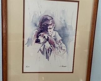 Signed Wall Art, Watercolor 