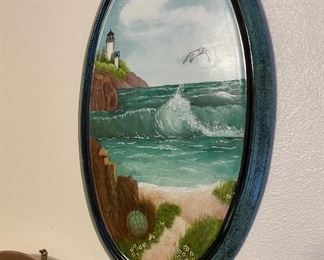 Lighthouse, Beach Scene, Wall Art