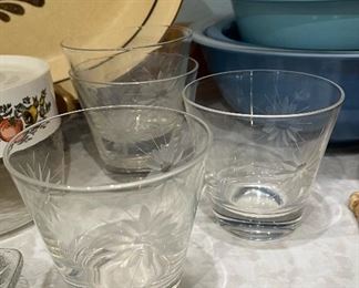 Etched Glass Set