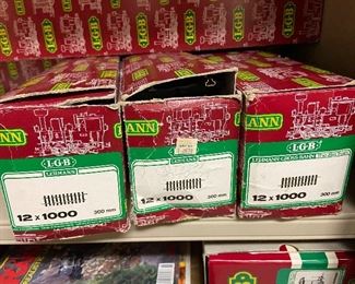 multiple boxes of tracks