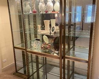 Brass and Glass Etegere