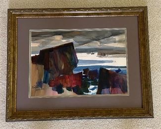 Original Watercolor by Ratinda Das. Measures 14"H x 20" W, American Watercolor society, National Watercolor Society.