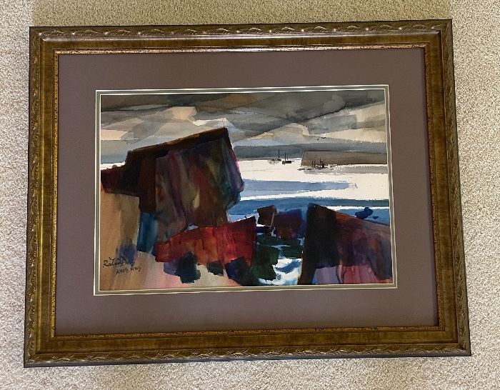 Original Watercolor by Ratinda Das. Measures 14"H x 20" W, American Watercolor society, National Watercolor Society.