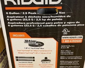 RIDGID Shop Vac