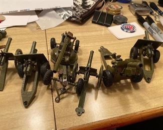 Britains Ltd., vintage toys -  metal military weaponry and accessories