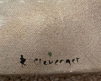 Post Modern Abstract By Clevenger, Acrylic on Canvas, 24 X 20