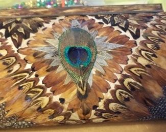 feather purse
