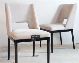 Pair of suede chairs