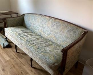 Antique Sofa.  Extra fabric included. 81" x 31" deep.