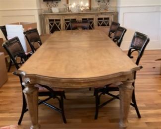 Large family table.  9'8" by 45 wide.  8 chairs sold seperately.