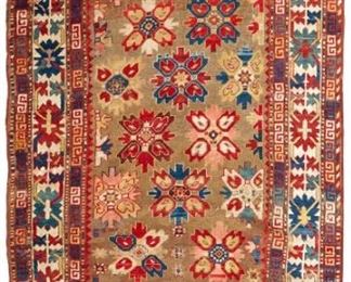 1048
A Kuba Area Rug
20th Century
Wool on wool foundation, with polychrome geometric motifs
107.5" L x 61" W
Estimate: $1,000 - $2,000