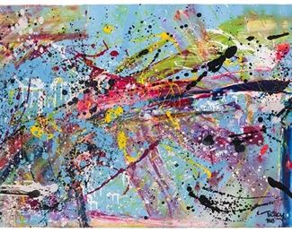 1217
Michael Tracy
b. 1958, New York, NY
Untitled Abstract
Acrylic on canvas
Signed lower right: TRACY / 168
24" H x 36" W
Estimate: $300 - $500