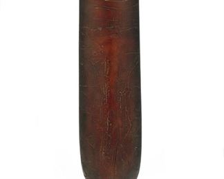 1222
Peter Hayes
b. 1946, English
Raku Totem-Form Sculpture, 2004
Raku ceramic, copper, and slate
Incised signature and date to base: Peter Hayes / 04
19.875" H x 4.5" W x 3" D
Estimate: $400 - $600