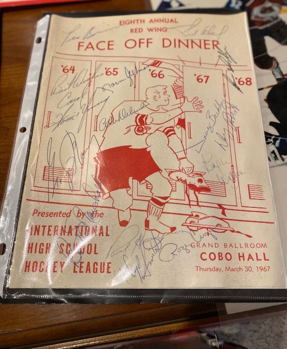 Signed Cobo Hall  1967 Detroit Red Wings
