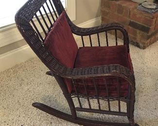 Antique Bar Harbor CHILD’s Wicker Rocking Chair
