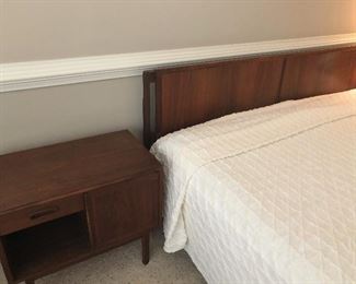 S O L D Pair of vintage walnut bedside tables.