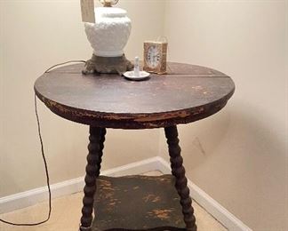 Antique side turned leg  side table