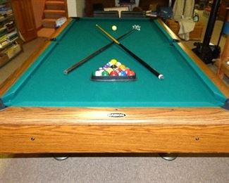 Vintage Kasson Pool Table with Accessories