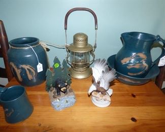 Antique Railroad Lantern, Pottery