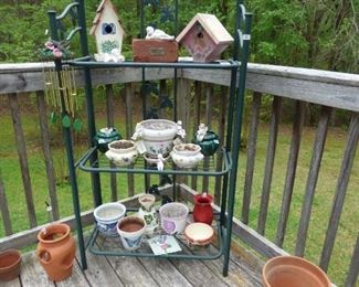 Garden items on back deck
