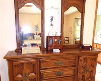 Vintage Link Taylor Dresser with mirrors.  Have you ever seen this type of furniture painted white ?  GORGEOUS !