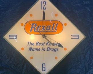 4. Rexall "The Best Known Name in Drugs" Double Bubble Clock