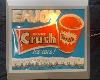 5. Orange Crush "Enjoy Ice Cold" Lighted Sign