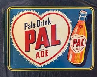11. Pal Ade 1948 Rare Flange Double Side Metal Sign