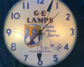 25. GE Lamps 1950s Telechron Clock