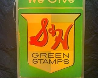 28. 1960's S&H Green Stamps Lighted Sign