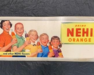 33. "Drink Nehi Orange" Framed Cardboard Sign