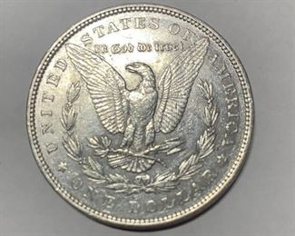45a. 1898 Morgan Silver Dollar Back