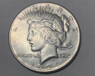 48. 1924 Peace Silver Dollar